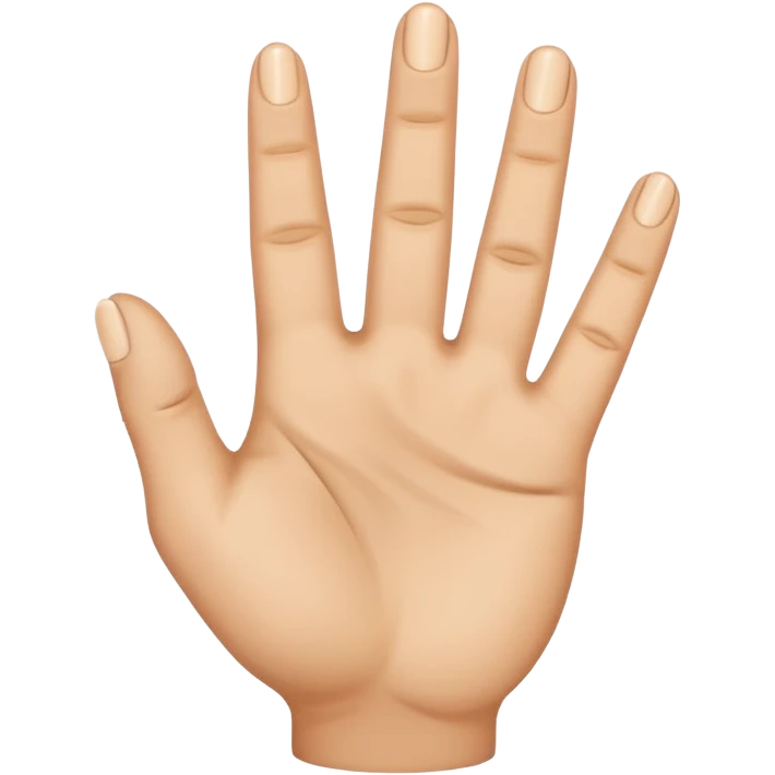 Mano con 4 dedos levantados y el otro doblado emoji