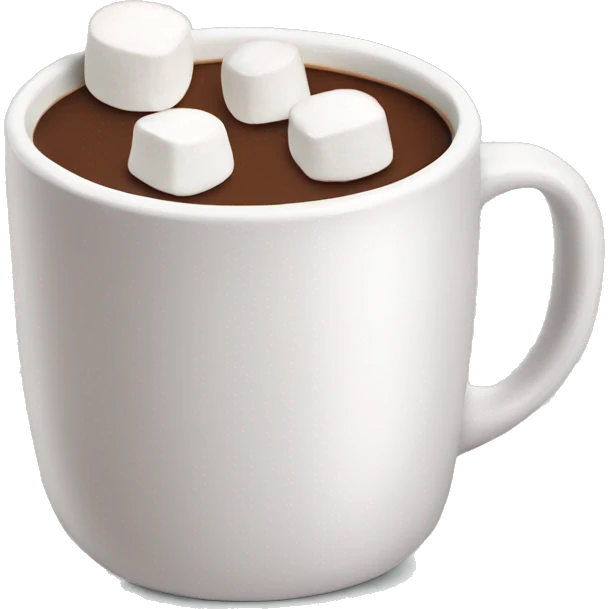 Mug of Hot cocoa with marshmallows in it emoji