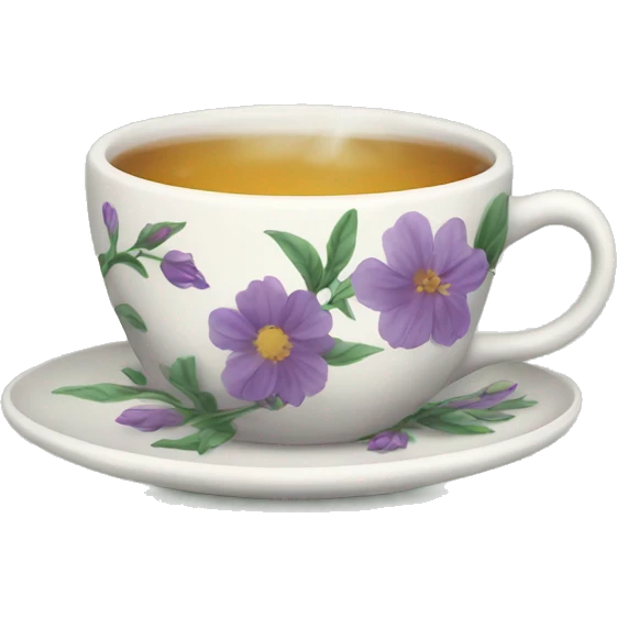 A cup of floral tea emoji
