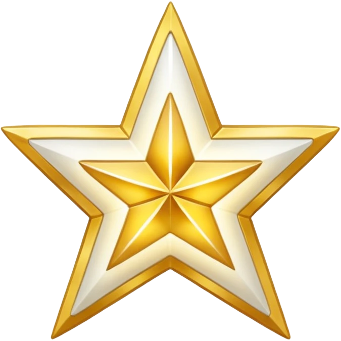 Golden and white star emoji