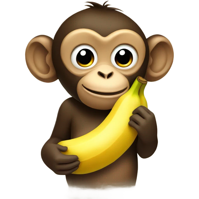 Monkey holding banana emoji