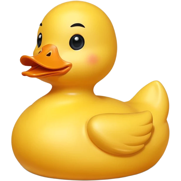 A rubber duck with a big biceps emoji