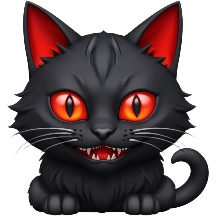 A 3D demoniac cat emoji