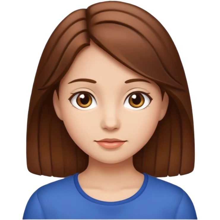 Девушка с коричневыми волосами  emoji