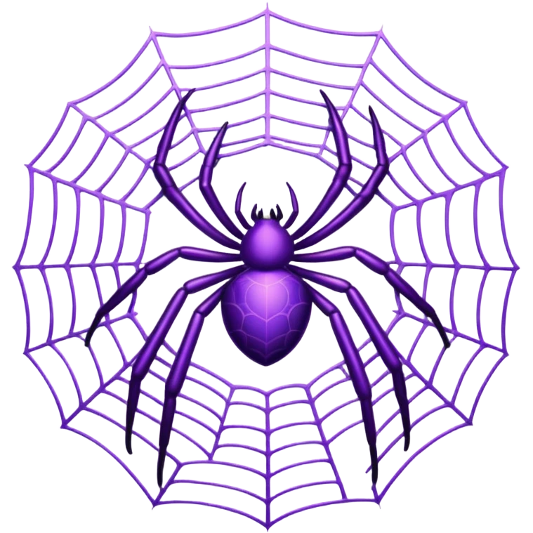 purple spider webs emoji