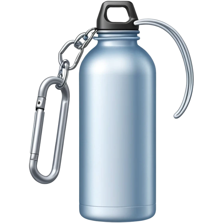outdoor hiking water bottle with carabiner clip emoji