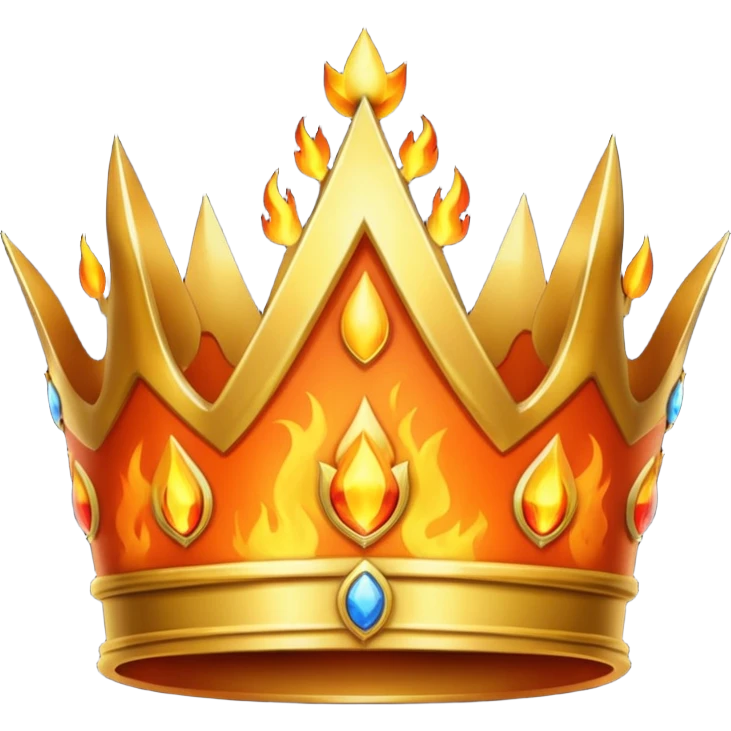 Coroa pegando fogo emoji