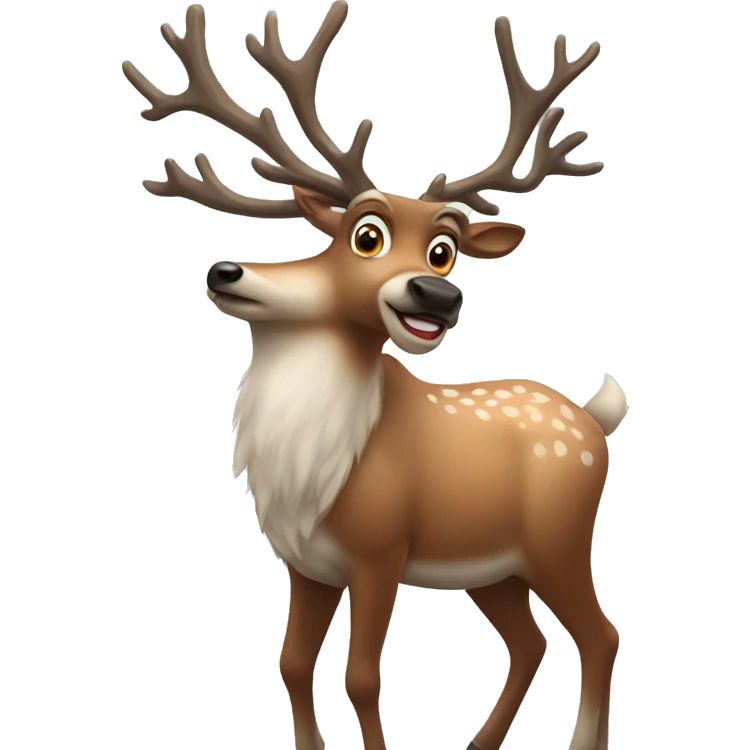 realistic reindeer emoji