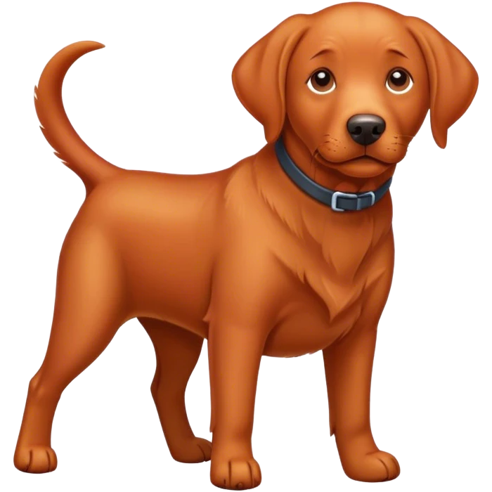 Red Labrador dog emoji