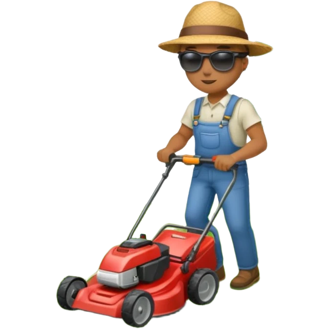 mowing the yard emoji