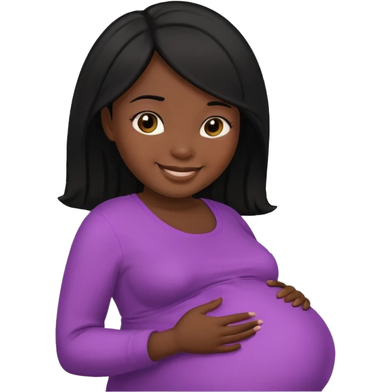 embarazada morena con cabello negro emoji