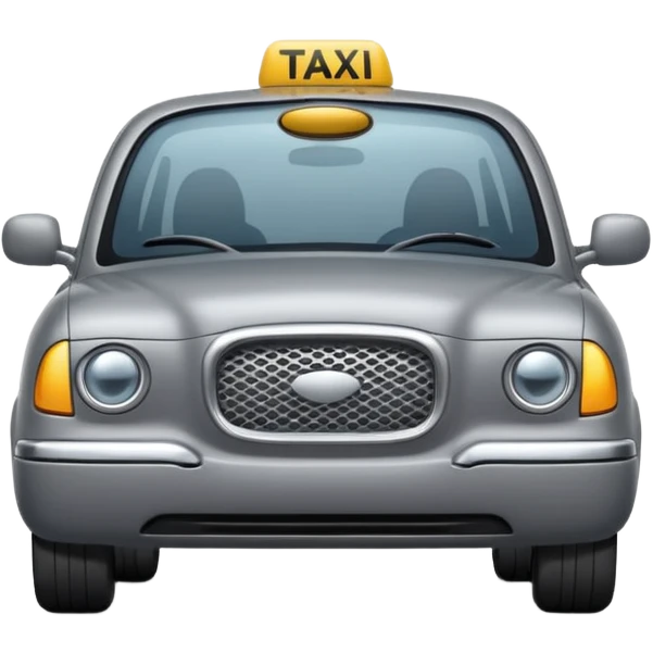 grey taxi emoji