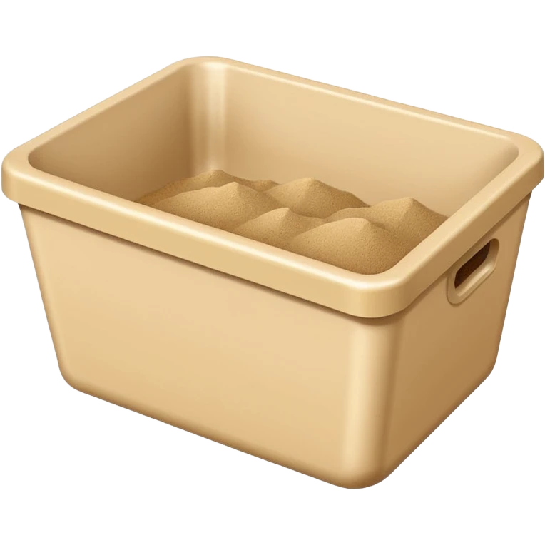 cat litter box with sand emoji