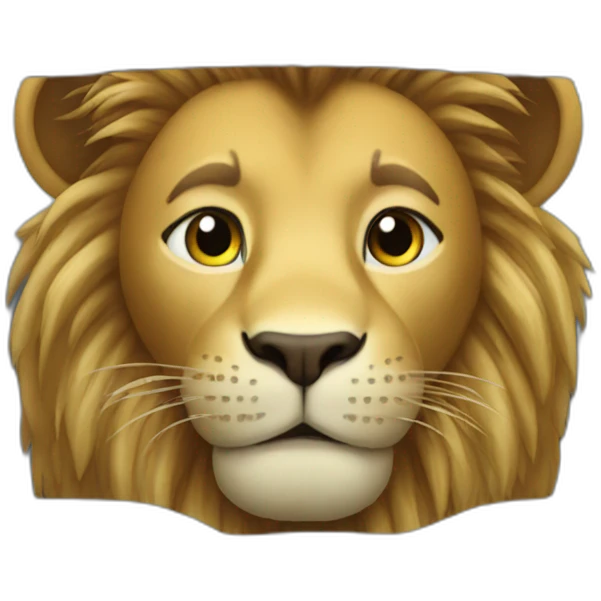 Lion in a car emoji