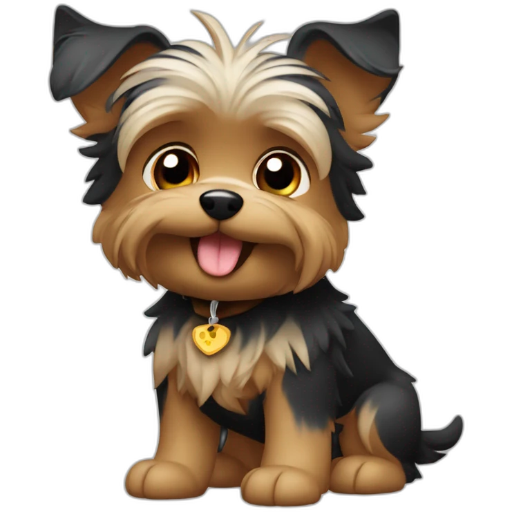 PERRO YORKSHIRE DICIENDO GRACIAS emoji