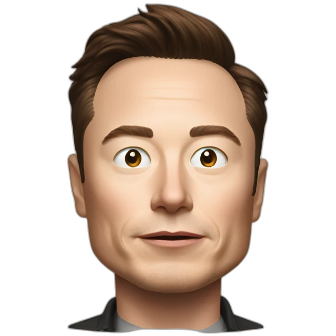 elon musk with a rocket goin out of the bottom emoji