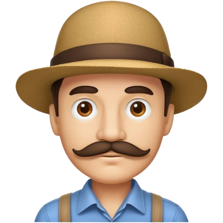Mustache and hat  emoji