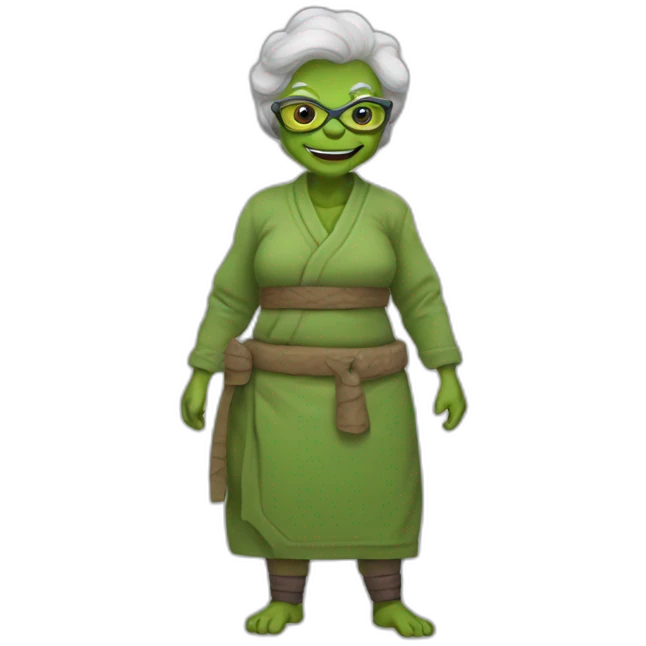 Ninja turtle grandma emoji
