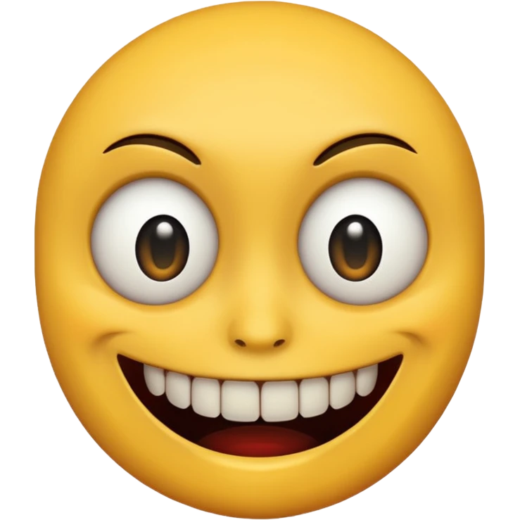 Creepy smile emoji