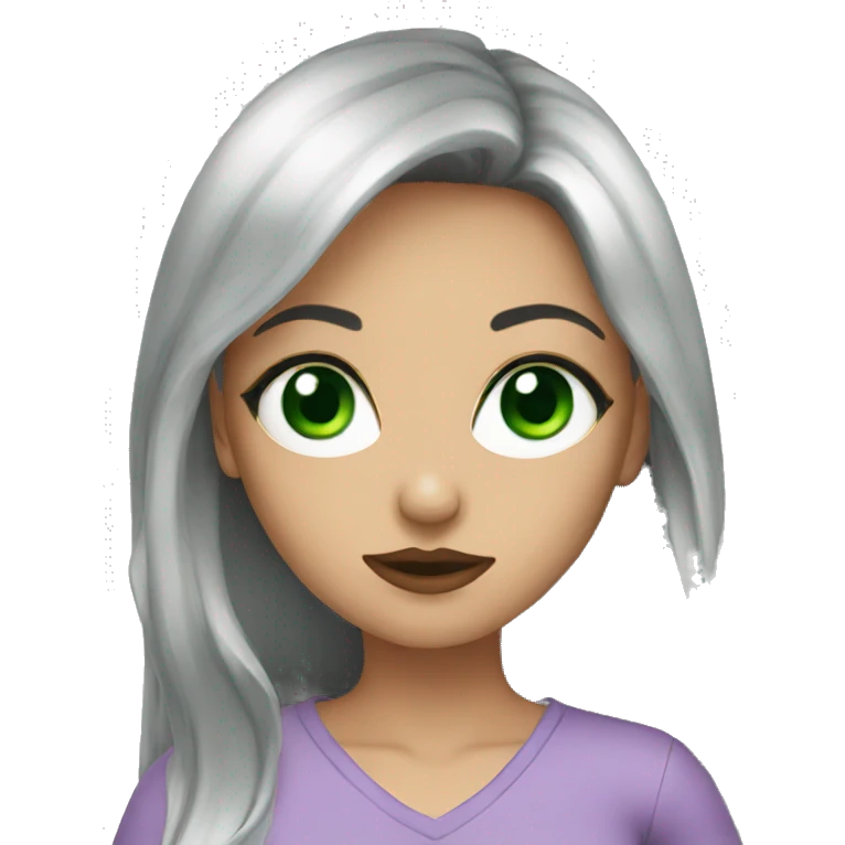 bad girl with green eyes  emoji