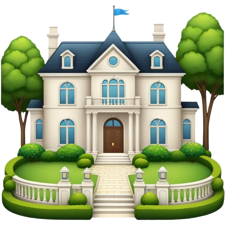 mansion with garden emoji