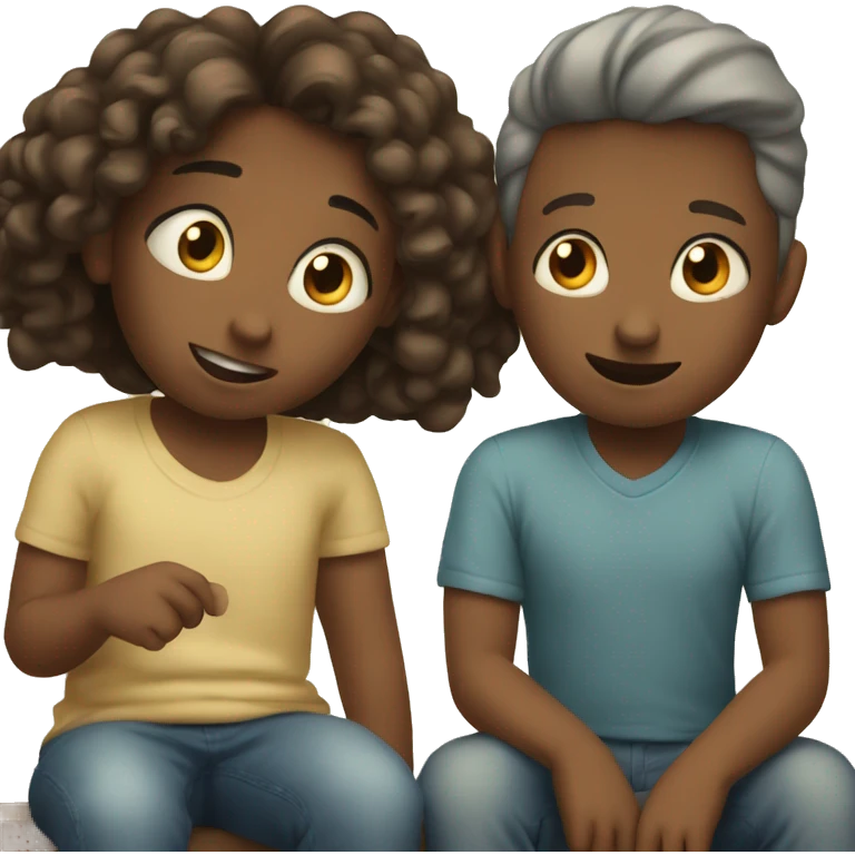 a conversation between two children emoji