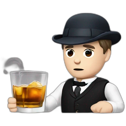 Tommy shelby peaky blinders drinking whisky emoji