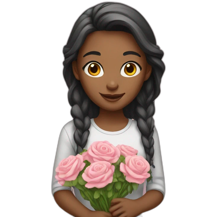 Girl with bouqet emoji