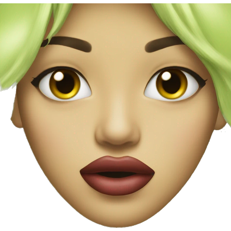 Lime lips emoji