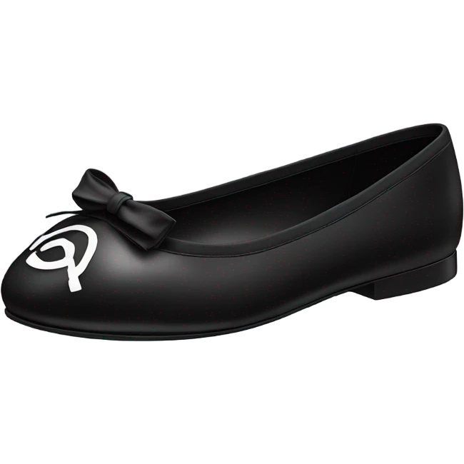 Black Chanel ballet flats emoji