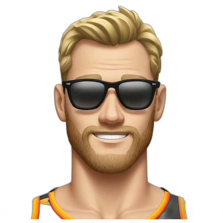Jonathan Toews as beach bum with beard emoji