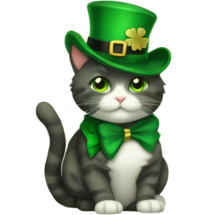 St Patrick’s day cat emoji