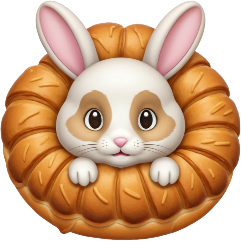 bunny inside croissant emoji