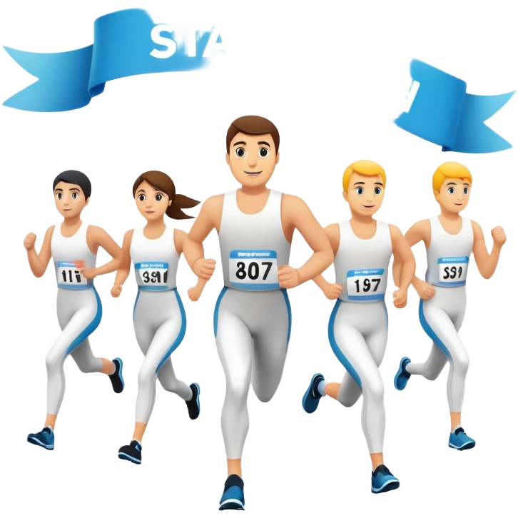 start line at race with banner saying start no people emoji