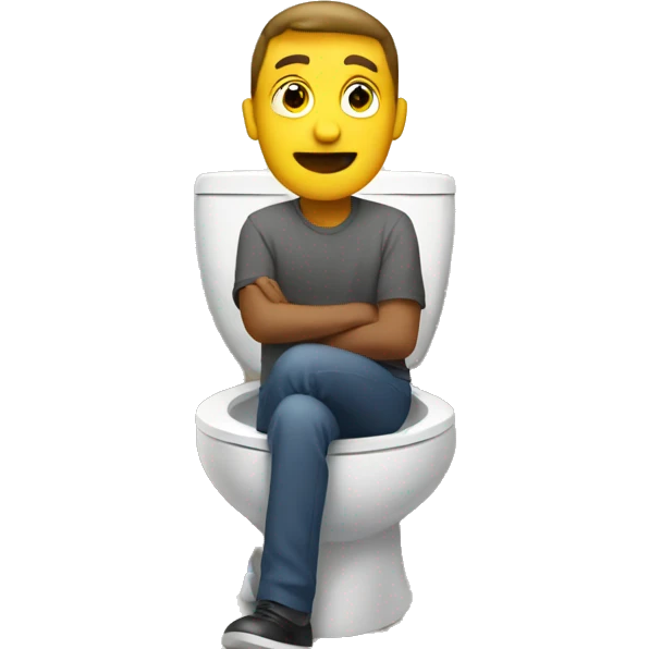 man in toilet emoji