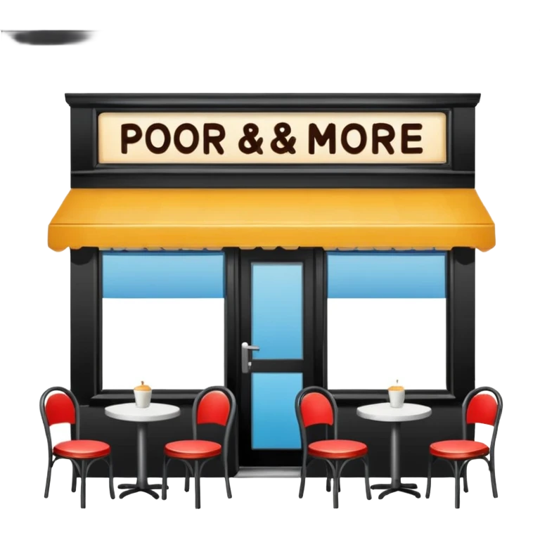 Cafe named poor store & More emoji