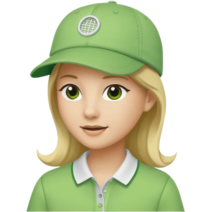 green tennis hat emoji