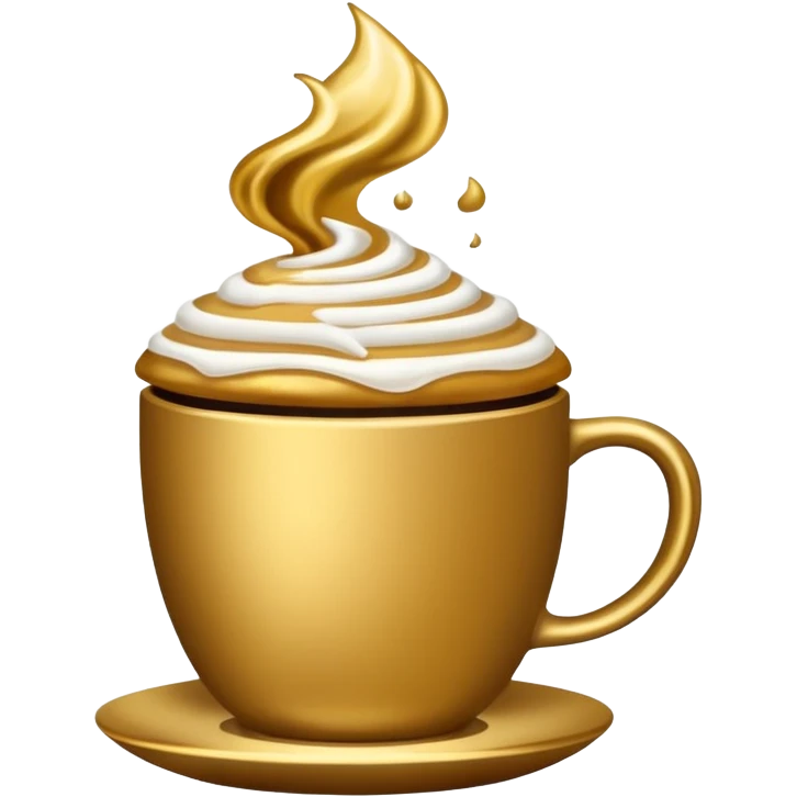 Gold Starbucks coffee emoji