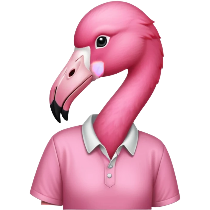 flamingo with shirt emoji