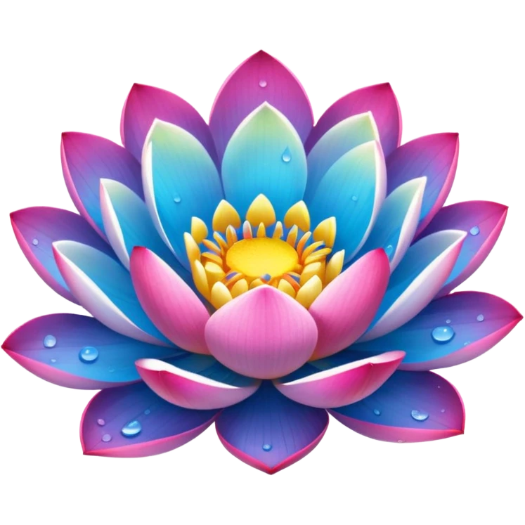 Rainbow lotus emoji