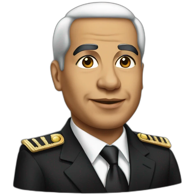 Egypt president Abdelfattah Sisi in black suit emoji