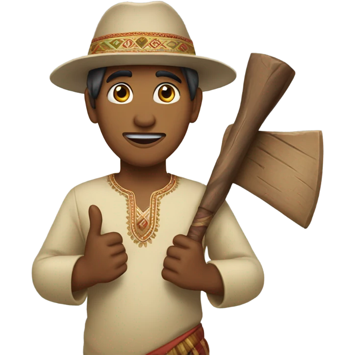 Indian with a hatchet emoji