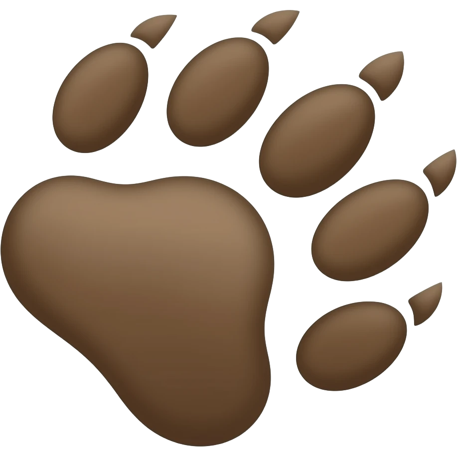 bear paw claw marks vector from top right to bottom left - NO BACKGROUND emoji