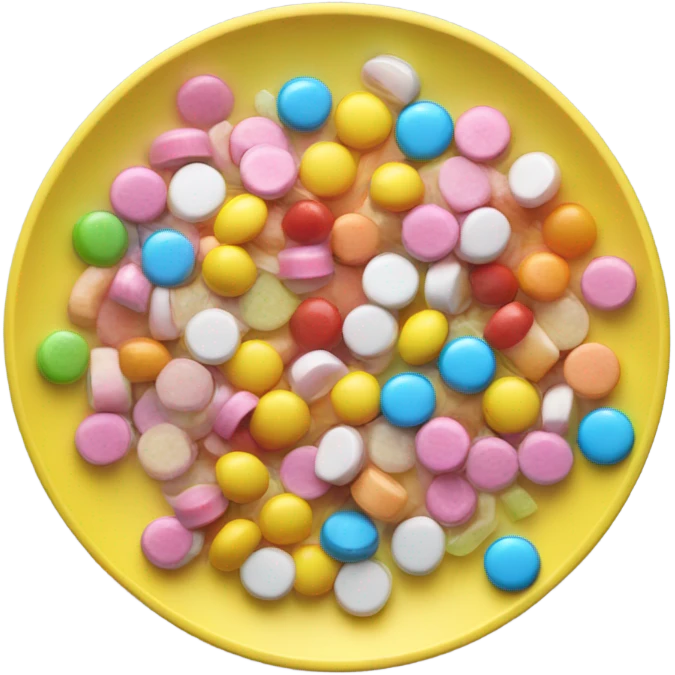 two plates of chewing gum emoji