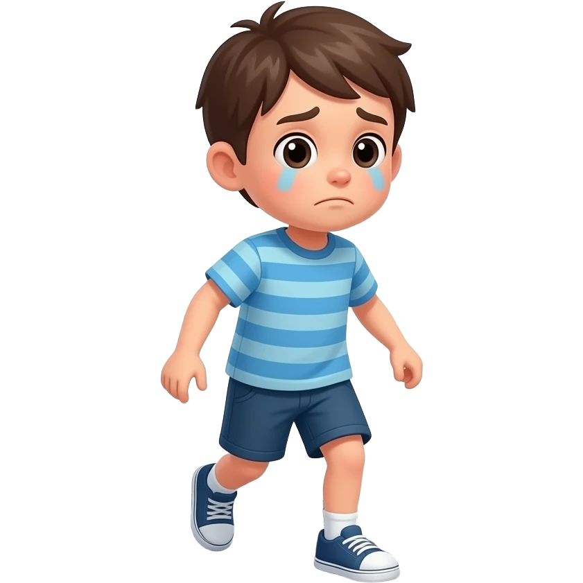 one sad kid playing hopscotch emoji