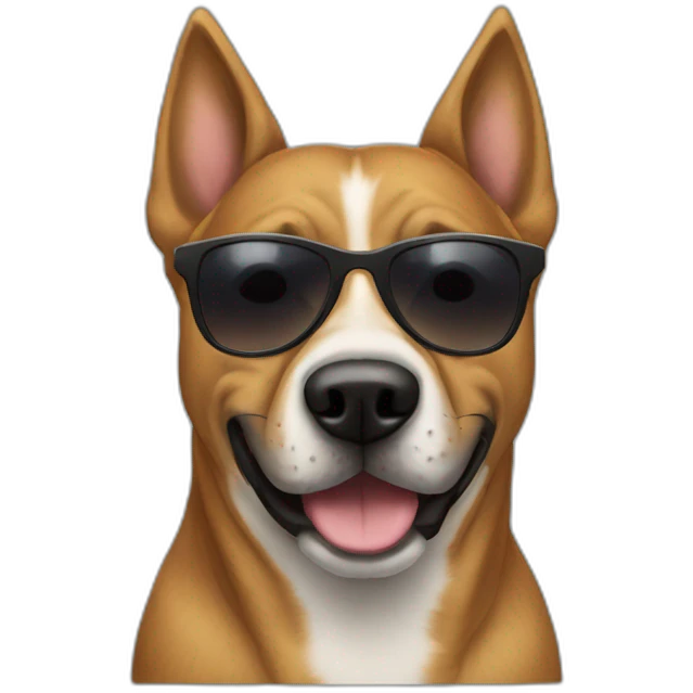 corso dog with sunglasses emoji