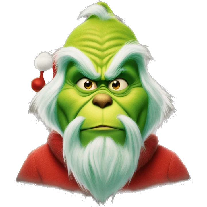 The Grinch kissing emoji