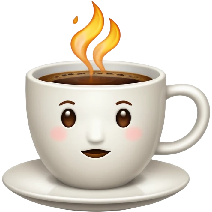 plain Coffee without Saucer, white. emoji
