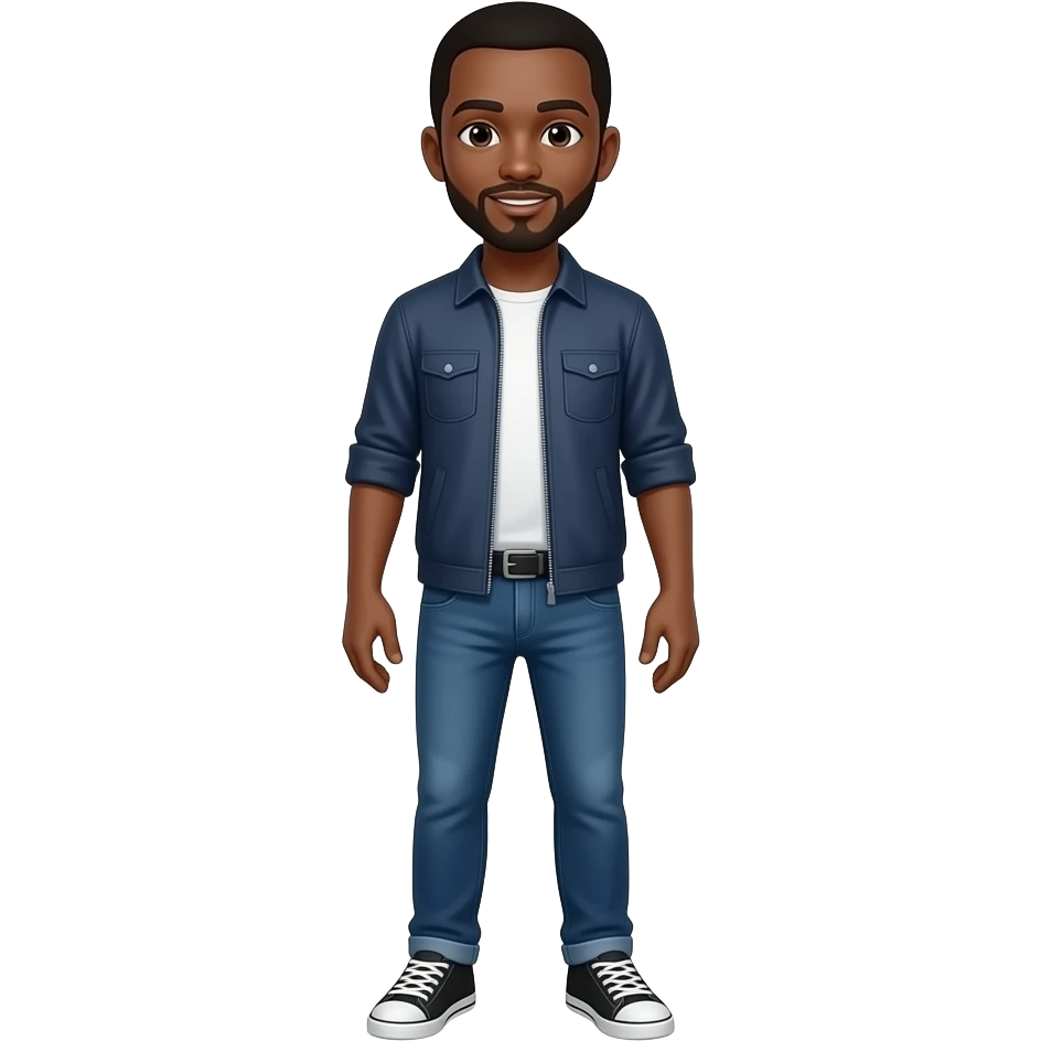 A black guy full body emoji