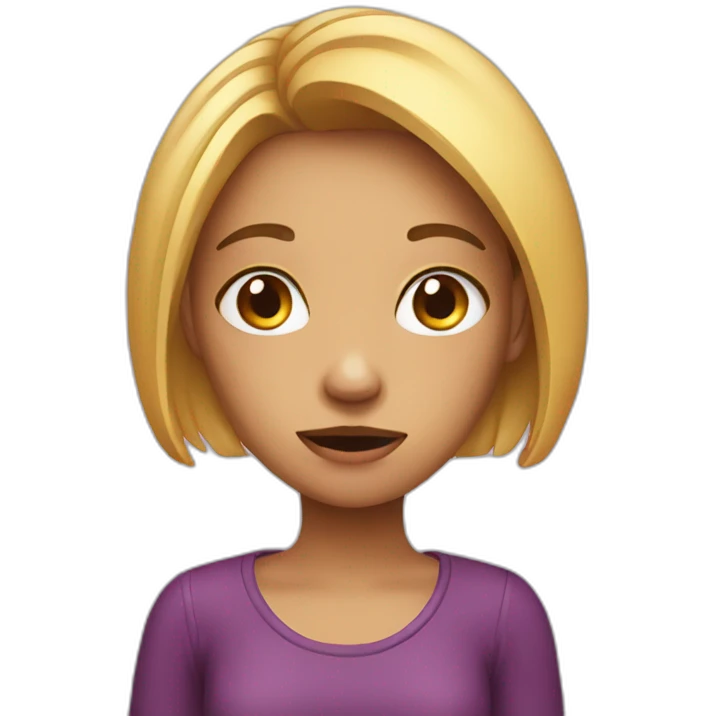 Stupid girl with iphone emoji